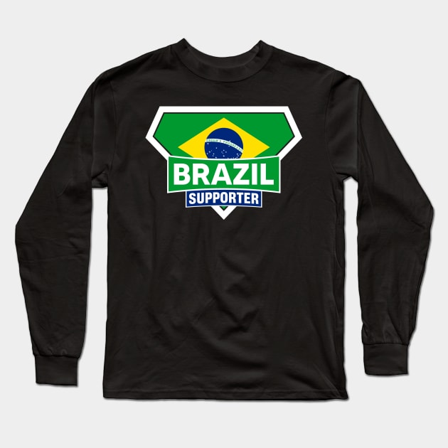 Brazilian Super Flag Long Sleeve T-Shirt by ASUPERSTORE